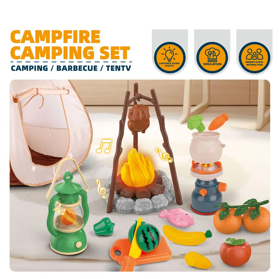 Interactive Kids Camping Playset with Light & Sound Effects