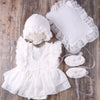 Newborn Chiffon Photography Outfit Set with Hat, Pillow & Mini Shoes