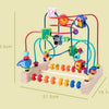 Wooden Bead Maze Roller Coaster with Abacus for Toddlers