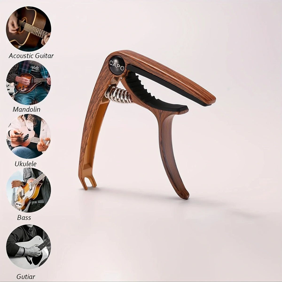 Zinc Alloy Guitar Capo with Bridge Pin Puller