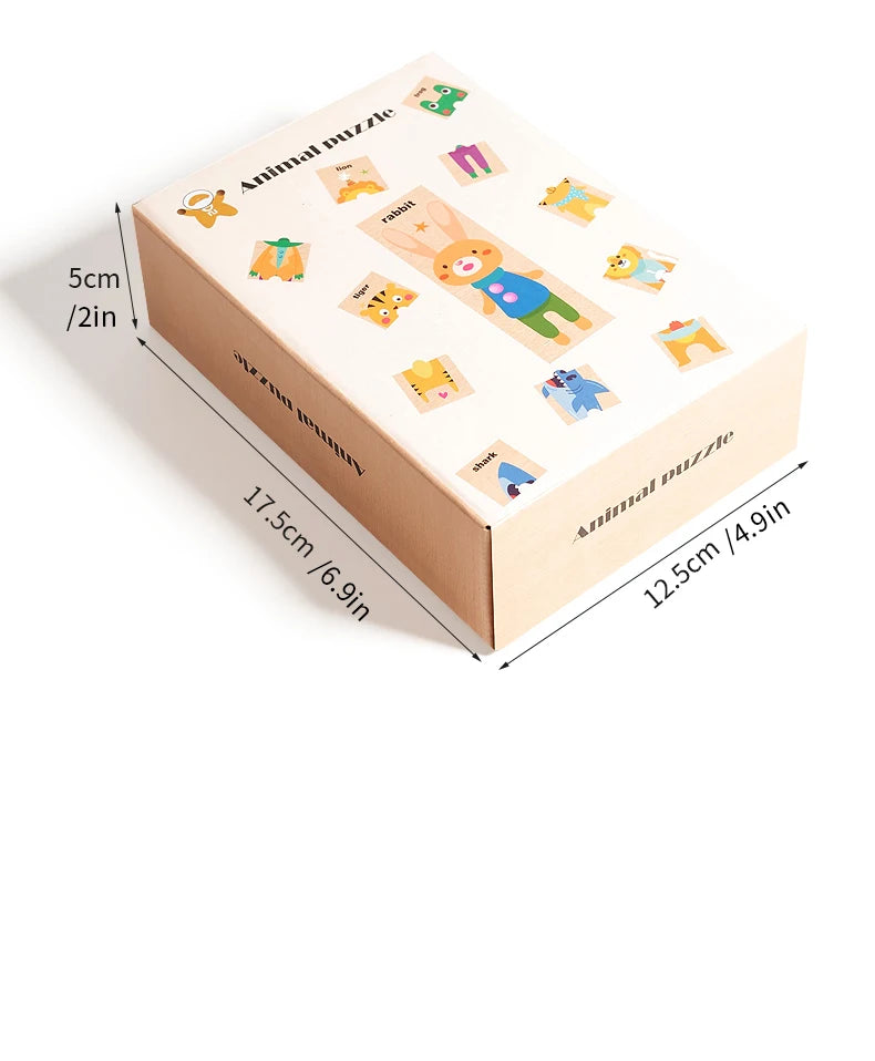 Wooden Animal Shape Puzzle for Early Learning