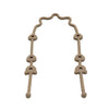 A silicone pacifier clip featuring an anti-drop chain, light beige color.