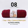 Luxurious Alpaca Wool Blend Yarn — 500g Thick Knitting Yarn