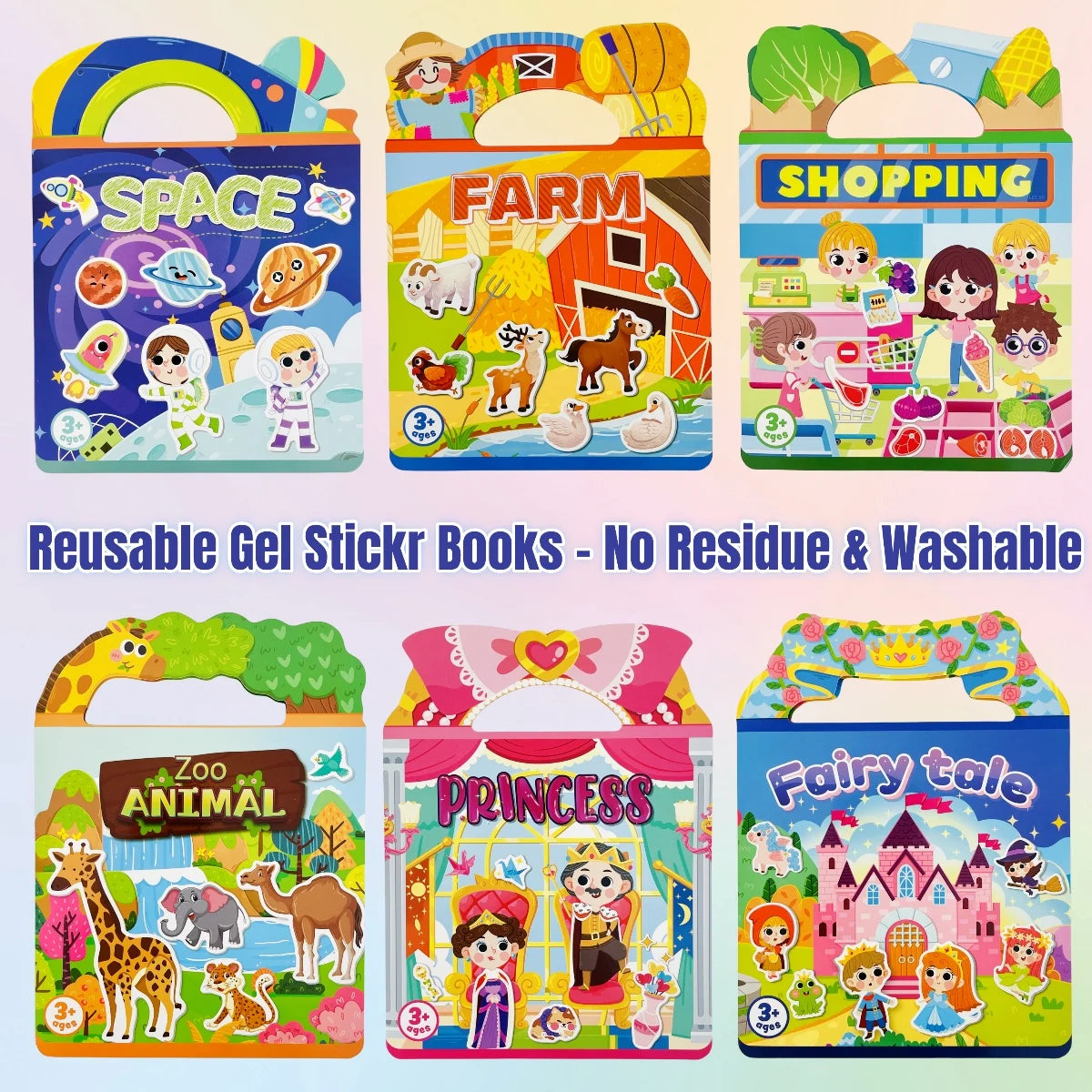Reusable Sticker Book for Kids – Mess-Free Pretend Play & Learning Themes