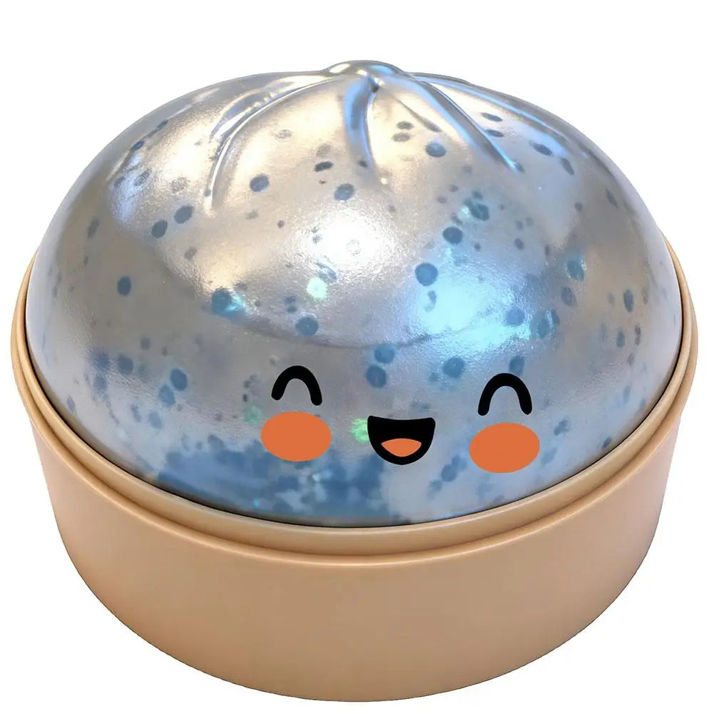 Squishy Steamed Bun Stress Ball with Slow-Rising Glitter
