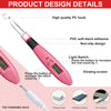 LED Lighted Crochet Hook Set with Interchangeable Heads and Built-in Stitch Counter