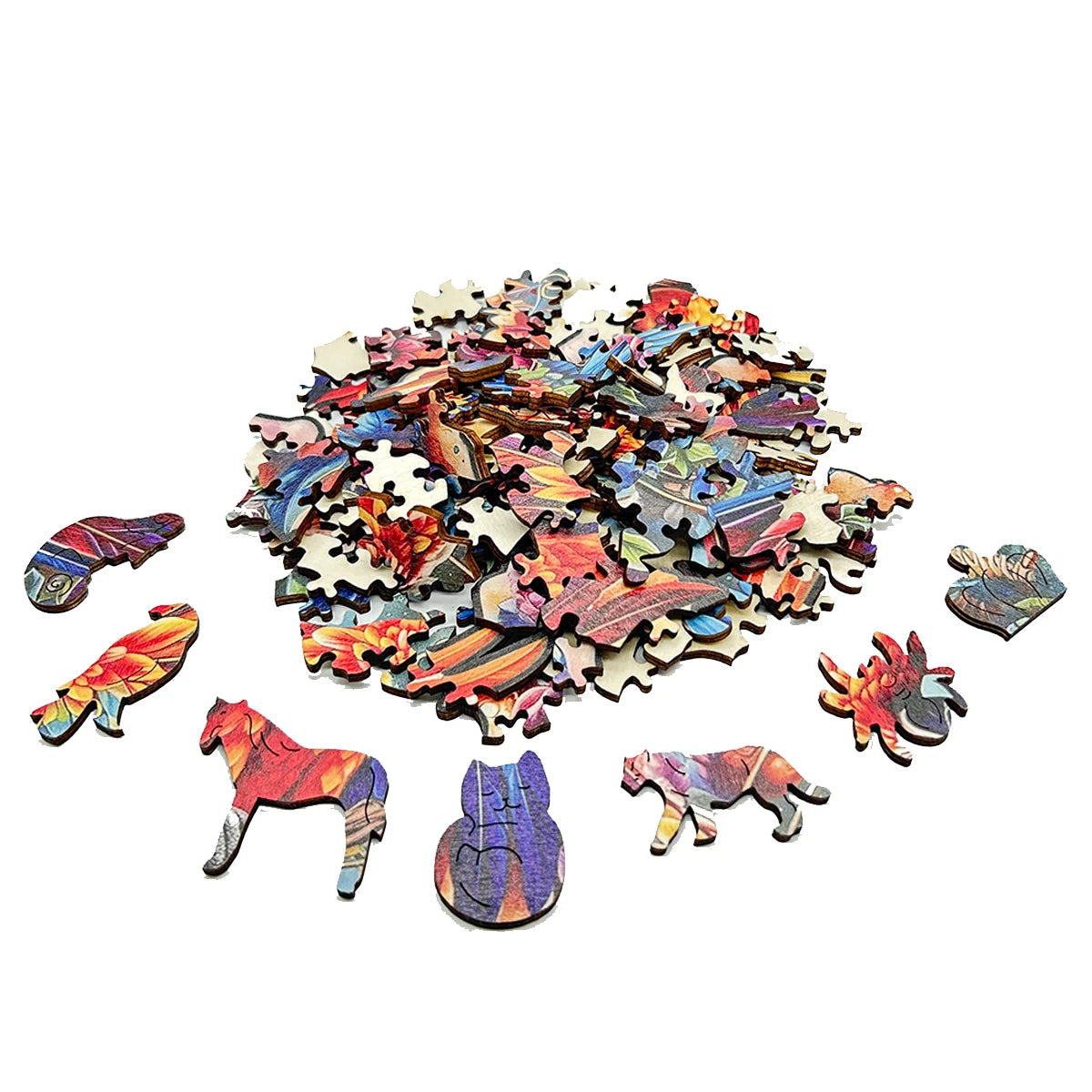 Wooden Animal Jigsaw Puzzle for Kids and Adults