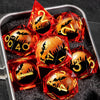 Liquid Core Polyhedral Dice Set for RPG Games