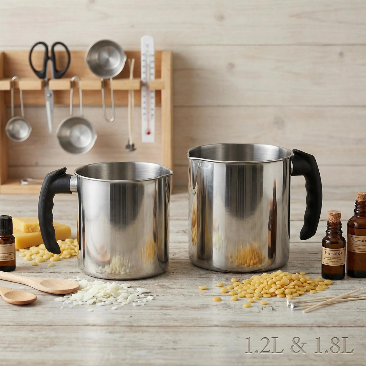 Stainless Steel Wax Melting Pitcher with Anti-Drip Spout