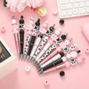 Cat Paw DIY Beaded Pen Set - 6 Pastel & Black Ballpoint Pens