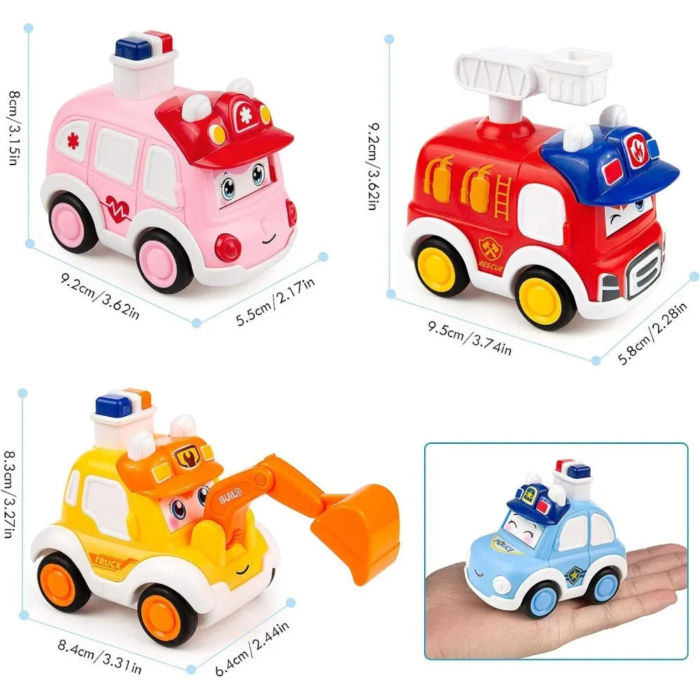 Toddler Press and Go Toy Vehicles Set