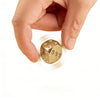 Solid Brass Gold Dice Set – 15mm Hand-Polished Game Dice