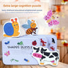Montessori Wooden Animal Puzzle Set with Storage Box