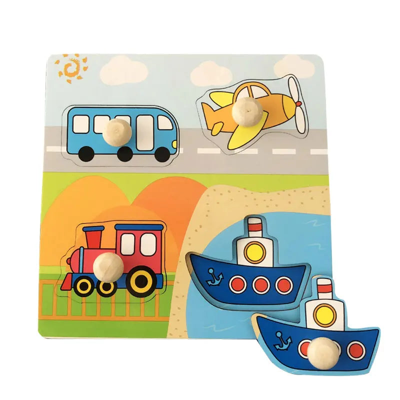 Wooden Alphabet & Number Peg Puzzles for Toddlers