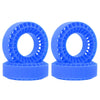 Two blue silicone rubber tire inserts for RC crawlers