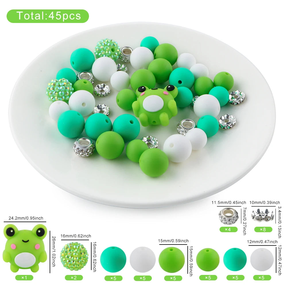 3D Animal Silicone Beads Set for Jewelry Making