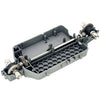 Metal Gear differential upgrade kit for RC cars showing a gray plastic gear assembly
