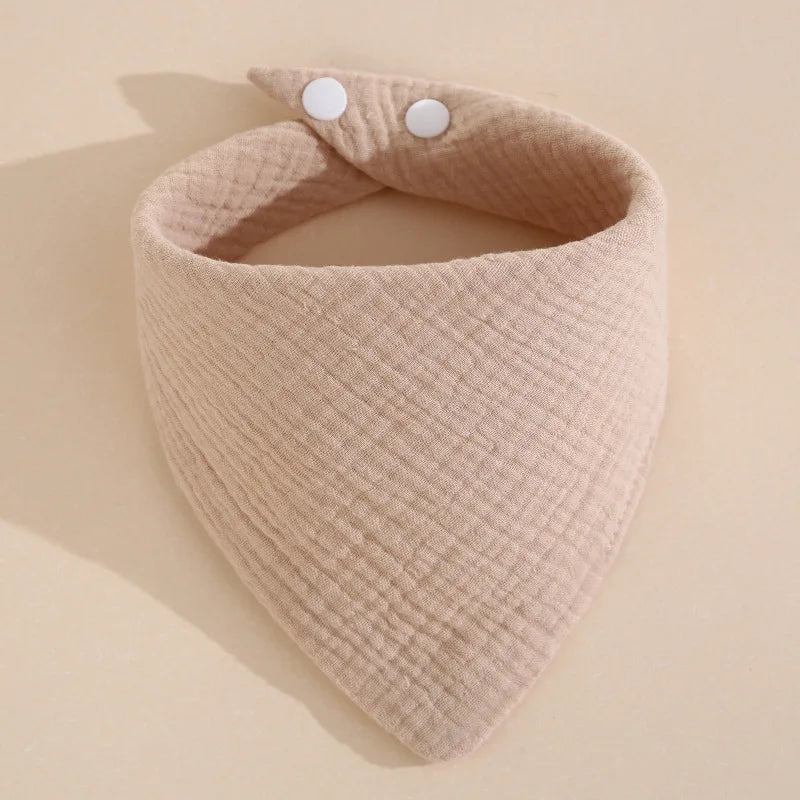 Soft Cotton Muslin Baby Bandana Bibs (4-Pack) for Feeding & Teething