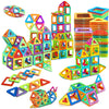 A colorful set of magnetic building blocks used for STEM learning and construction toys.