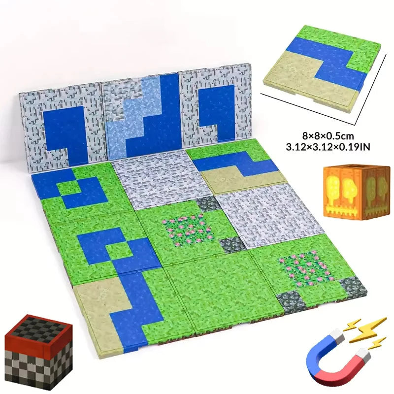 Magnetic Building Block Base Plates for Creative Play