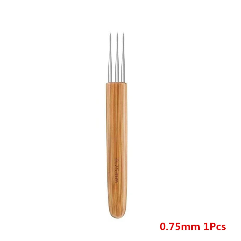 Professional Dreadlock Crochet Hook Needle with Wooden Handle