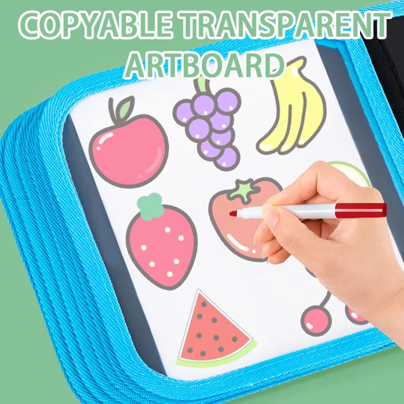 Reusable Erasable Doodle Book for Kids with 12 Watercolor Pens