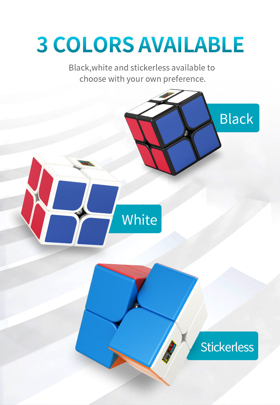 MoYu Meilong 2x2 Speed Cube – Stickerless Puzzle for All Ages