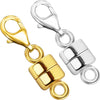 Magnetic Necklace Clasp Converter with Lobster Claw – 14K Gold & Silver Plated