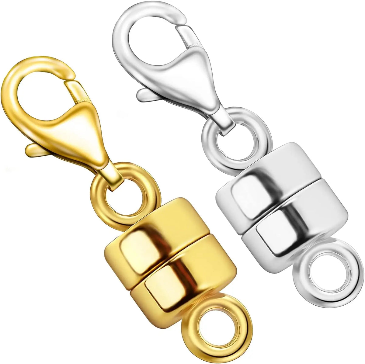 Magnetic Necklace Clasp Converter with Lobster Claw – 14K Gold & Silver Plated
