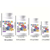 Various sizes of clear puzzle preserving glue bottles with volume measurements