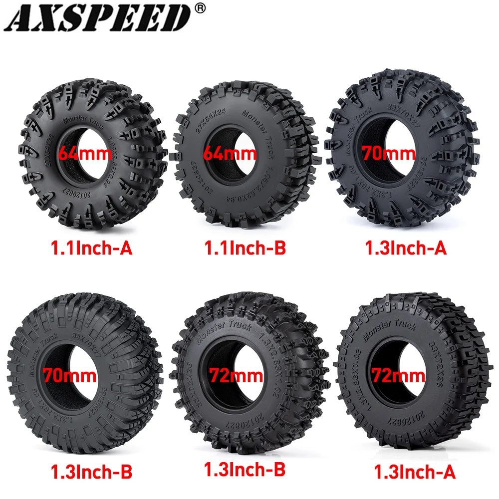 Mud Terrain RC Tires for 1/18 and 1/24 Micro Crawlers