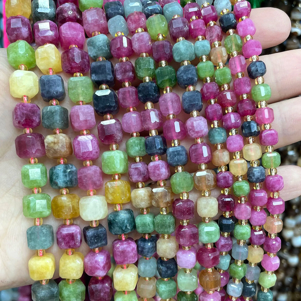 Natural Stone Faceted Beads for Jewelry Making