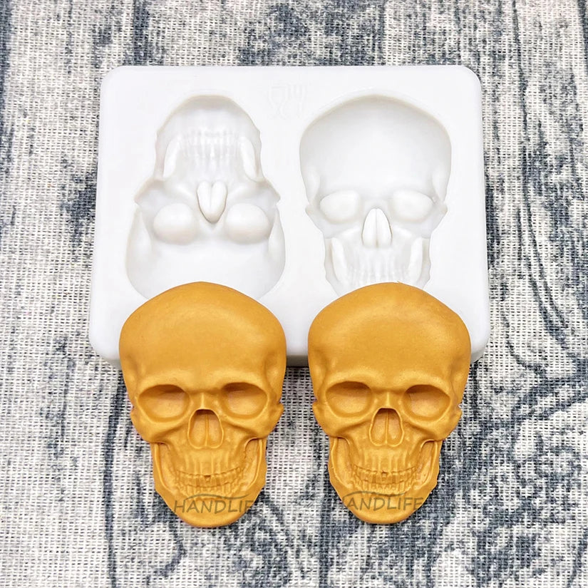 Skull Silicone Cake Mold for Halloween Baking and Sugarcraft