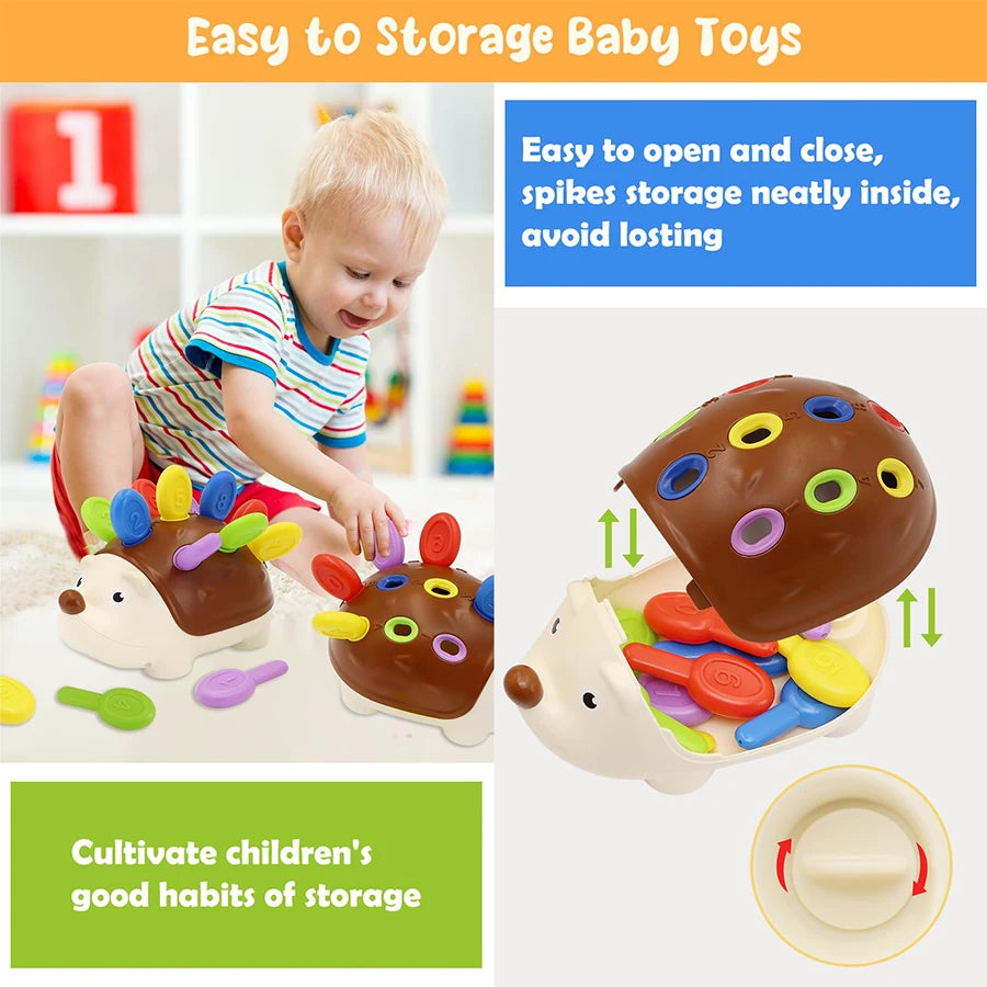 Hedgehog Montessori Fine Motor Skills Toy for Toddlers