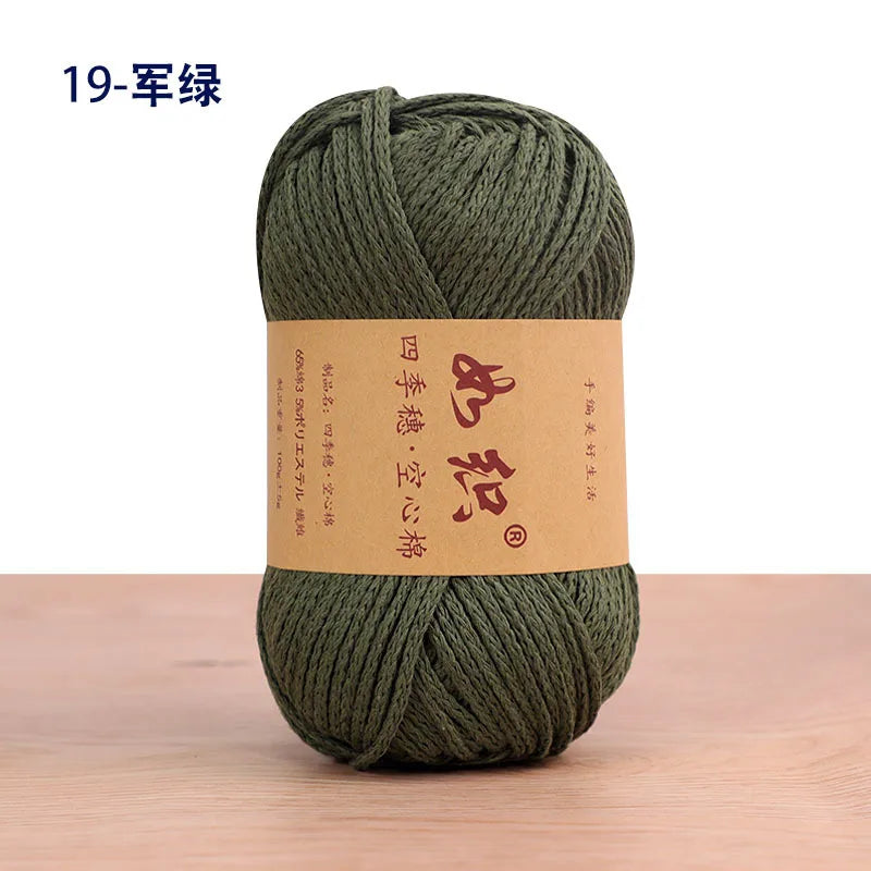 Soft Cotton Blend Crochet Yarn – 85m per Roll