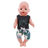 Bear Print Casual Outfit for 43 cm Baby Dolls
