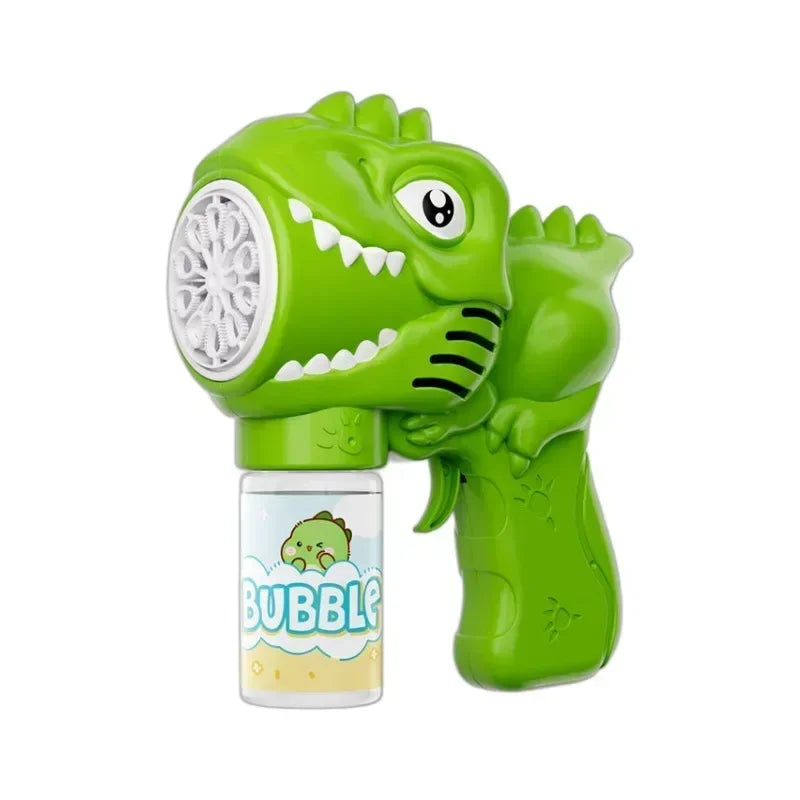 Dinosaur Bubble Gun with LED Lights – Automatic Bubble Blower for Kids