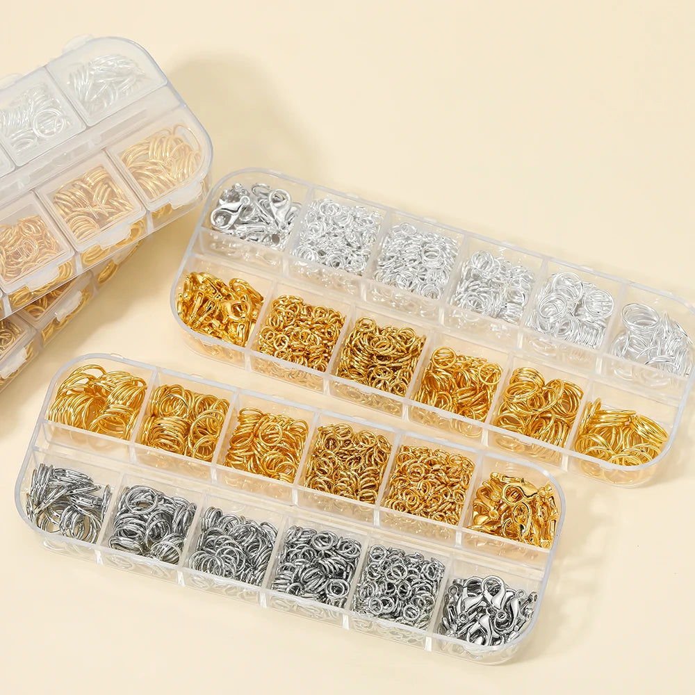 DIY Jewelry Making Kit with Jump Rings, Clasps, and Tools