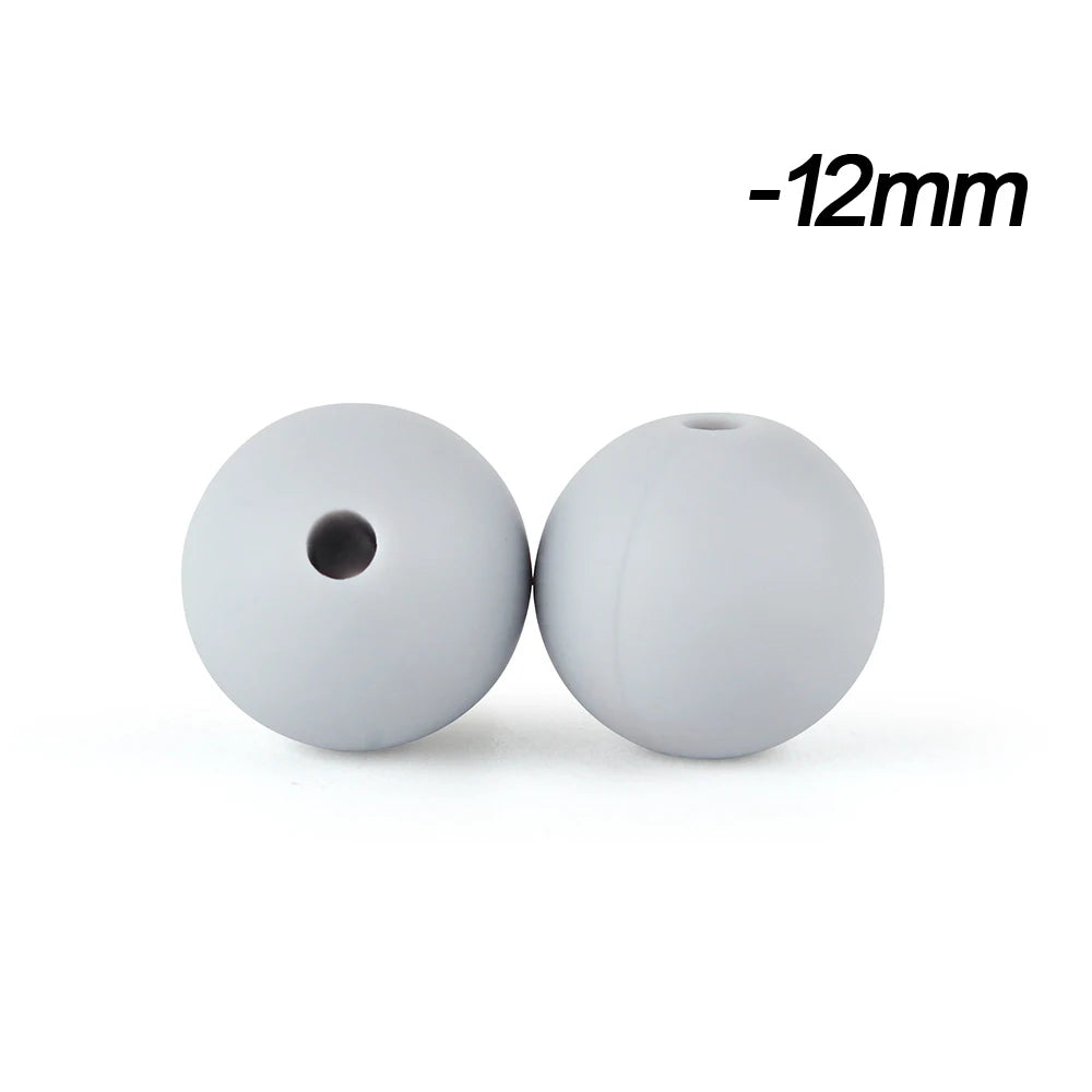 12mm Silicone Beads for DIY Jewelry Making & Crafts (20/50/100 Pack)