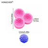 Pink silicone mold shaped like a peony flower for resin, jewelry, and baking