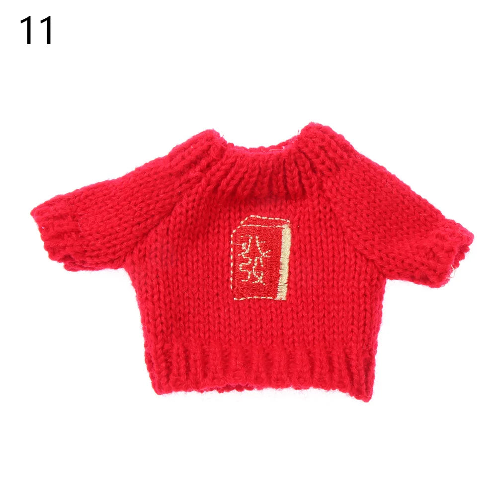 Fashionable Sweater and Vest Set for 20cm Plush Dolls