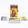 A box of Origin Tarot for Beginners deck with a guidebook and several cards displayed on a white background.