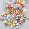 Cat Face Glass Beads for Jewelry Making – 10mm Mixed Colors (80-Pack)