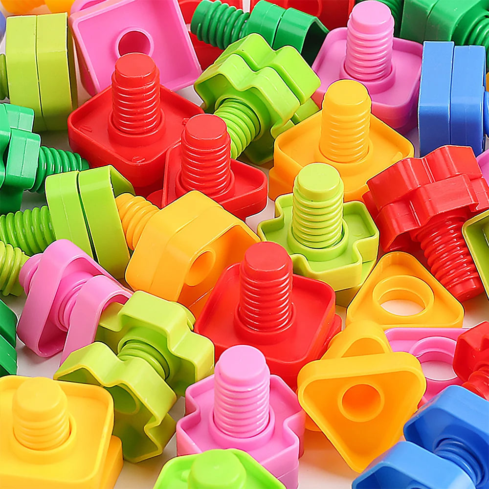 Screw-Together Building Blocks Set for Kids