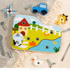 Farm Animal Wooden Screw Puzzle Toy Set with Child-Safe Tools
