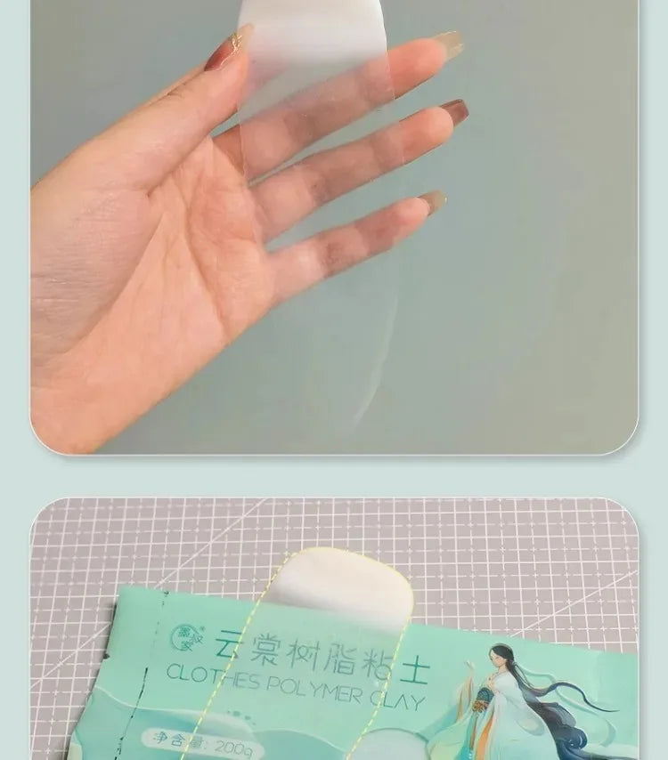 Bendable Resin Clay for DIY Dolls & Character Crafting (12 Colors, 200g)