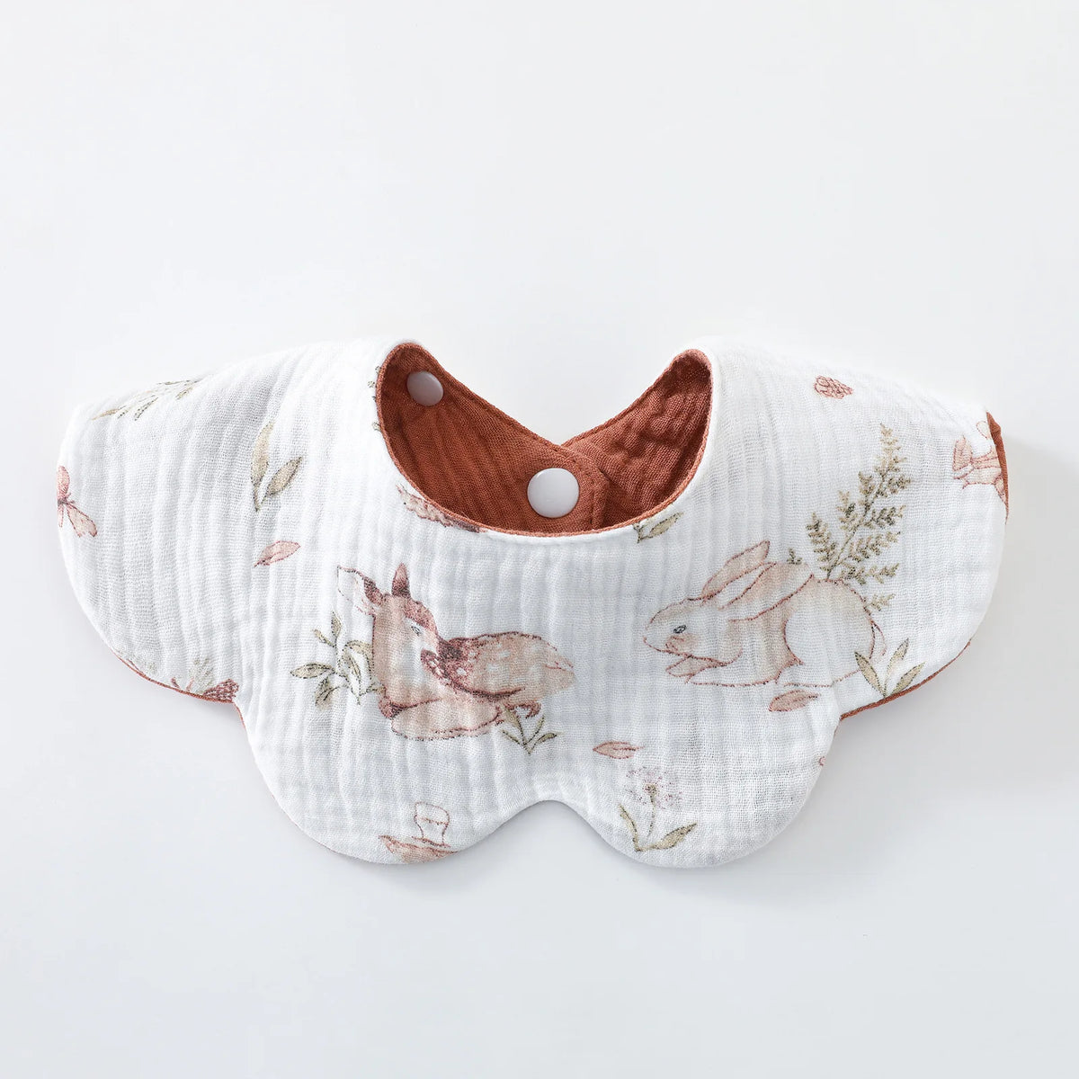 6-Layer Cotton Baby Bib with Reversible Design