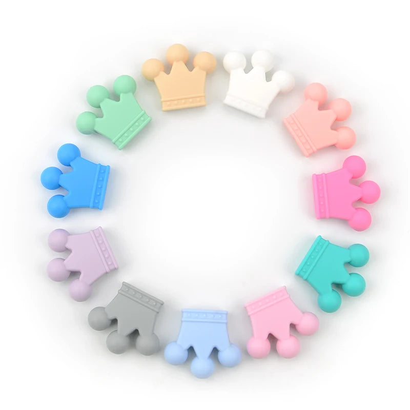 Crown Shaped Silicone Beads for DIY Jewelry & Teethers