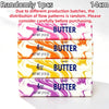 Four squishy butter stick fidget toys in various colors and patterns for stress relief