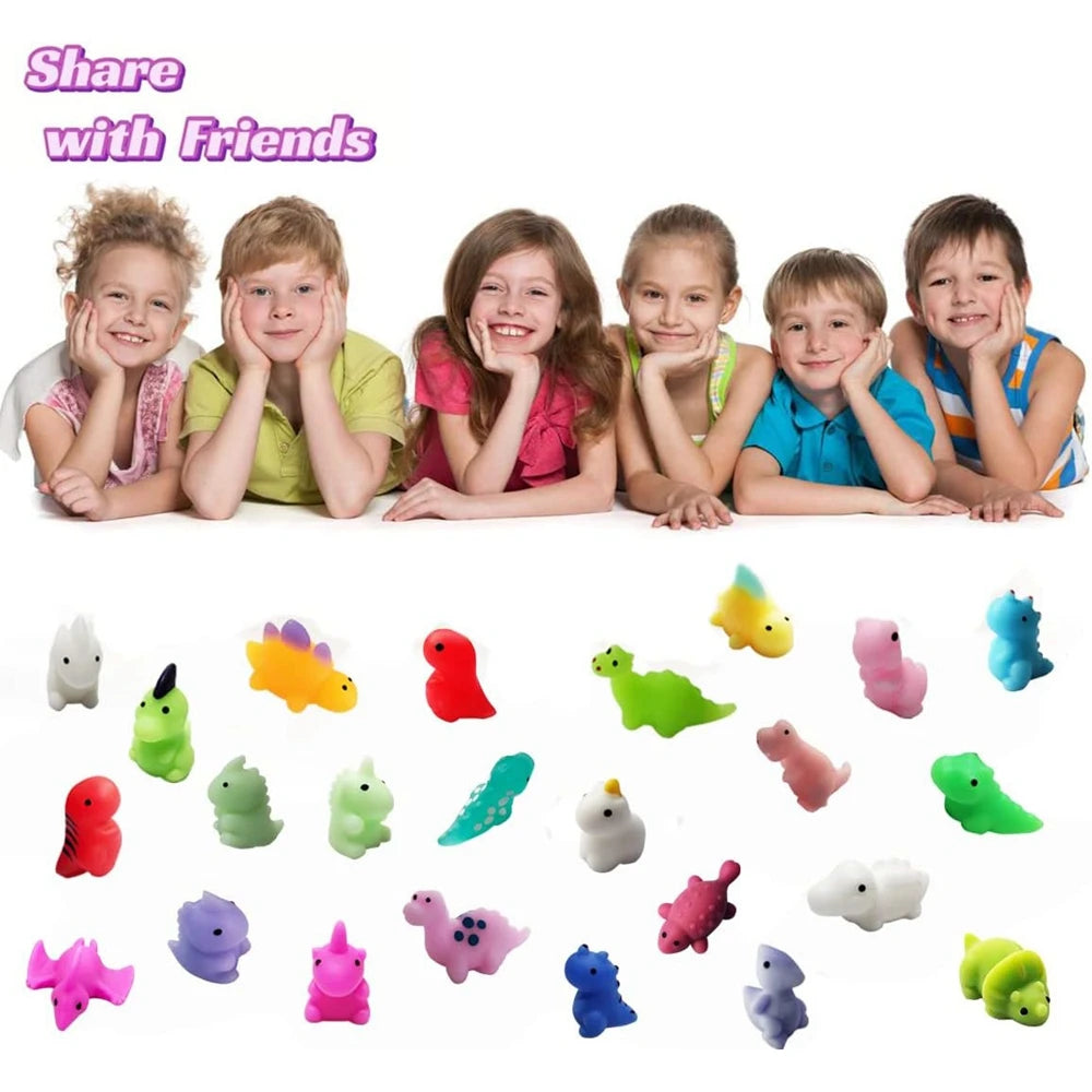 Kawaii Mochi Squishy Toys - Mini Dinosaur & Animal Stress Relief Fidgets
